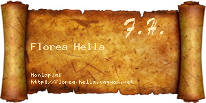 Florea Hella névjegykártya
