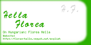 hella florea business card